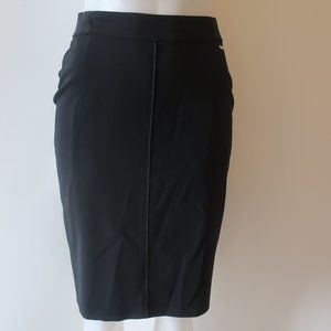 Womens Escada Sport Black Wool Blend Pencil Skirt… - image 1